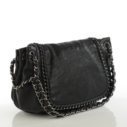Chanel Metallic Goatskin Luxe Ligne Flap Black 3 of 7