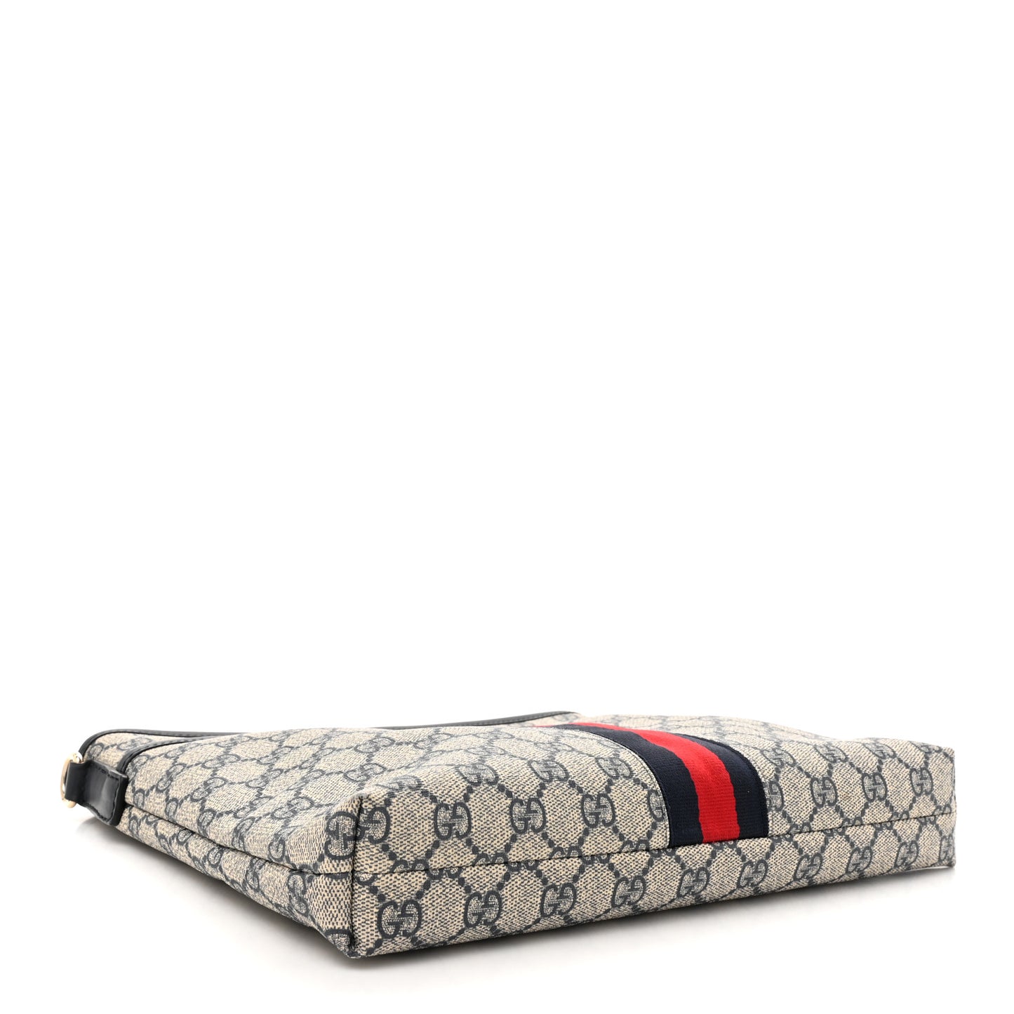 GG Supreme Monogram Web Flat Messenger Bag Navy