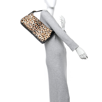 Celine Furry Goatskin Leopard Medium Romy Shoulder Bag Natural Black 3 of 25