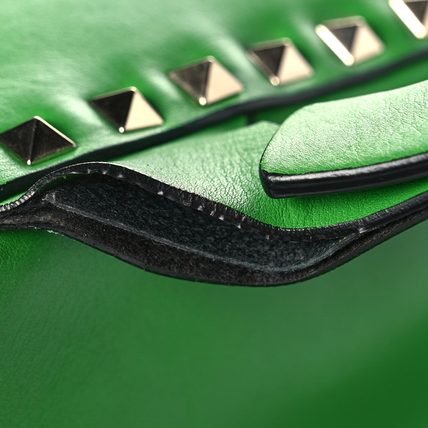 Valentino Garavani Calfskin Medium Rockstud All Over Backpack Green 14 of 20