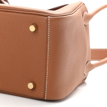 Hermes Taurillon Clemence Lindy 26 Gold 9 of 11