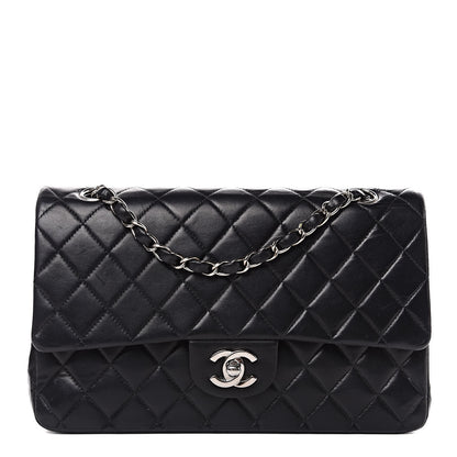 Chanel Lambskin Quilted Medium Double Flap Black 1 of 16