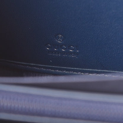Gucci X MLB Guccissima Signature NY Yankees Embroidered Zip Around Wallet Royale Ivory 6 of 7