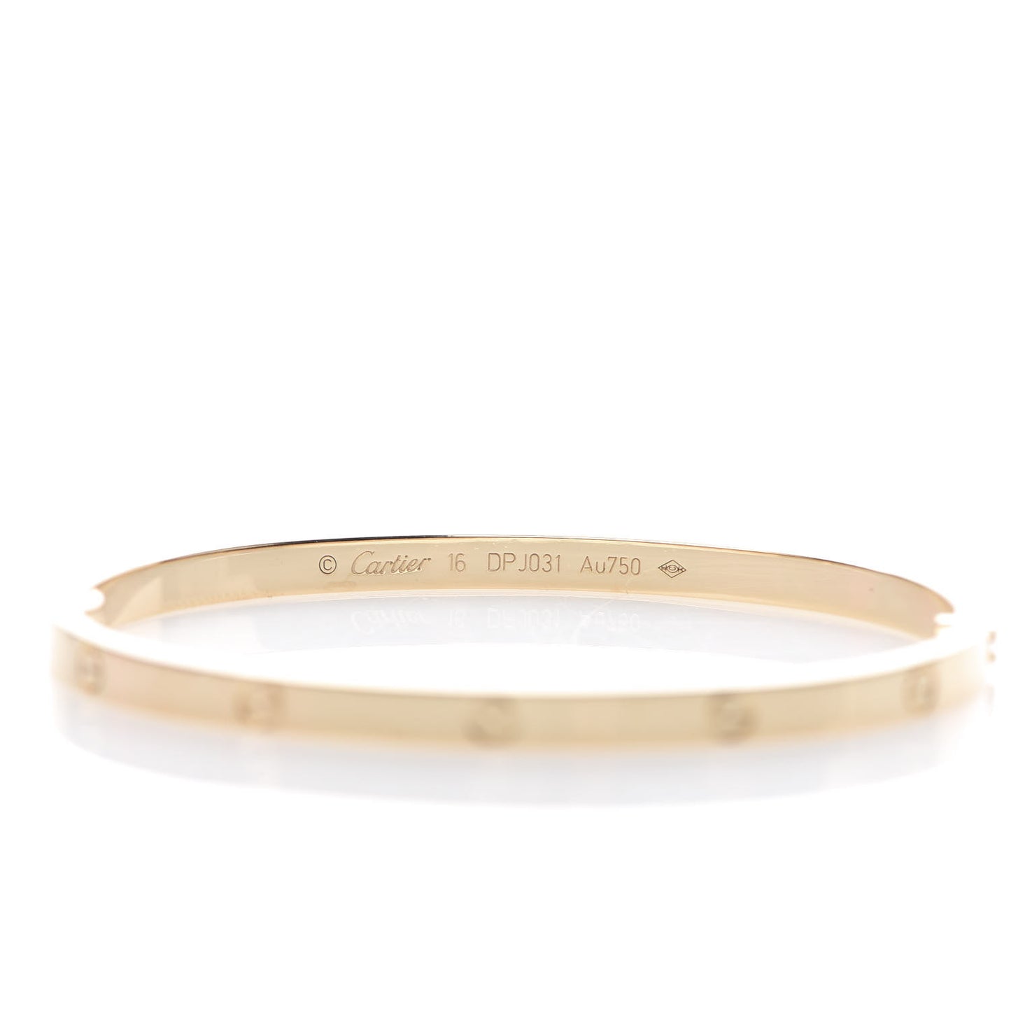 18K Yellow Gold Small LOVE Bracelet 16