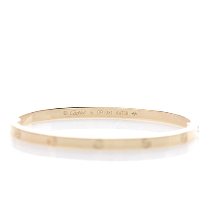 Cartier 18K Yellow Gold Small LOVE Bracelet 16 3 of 5