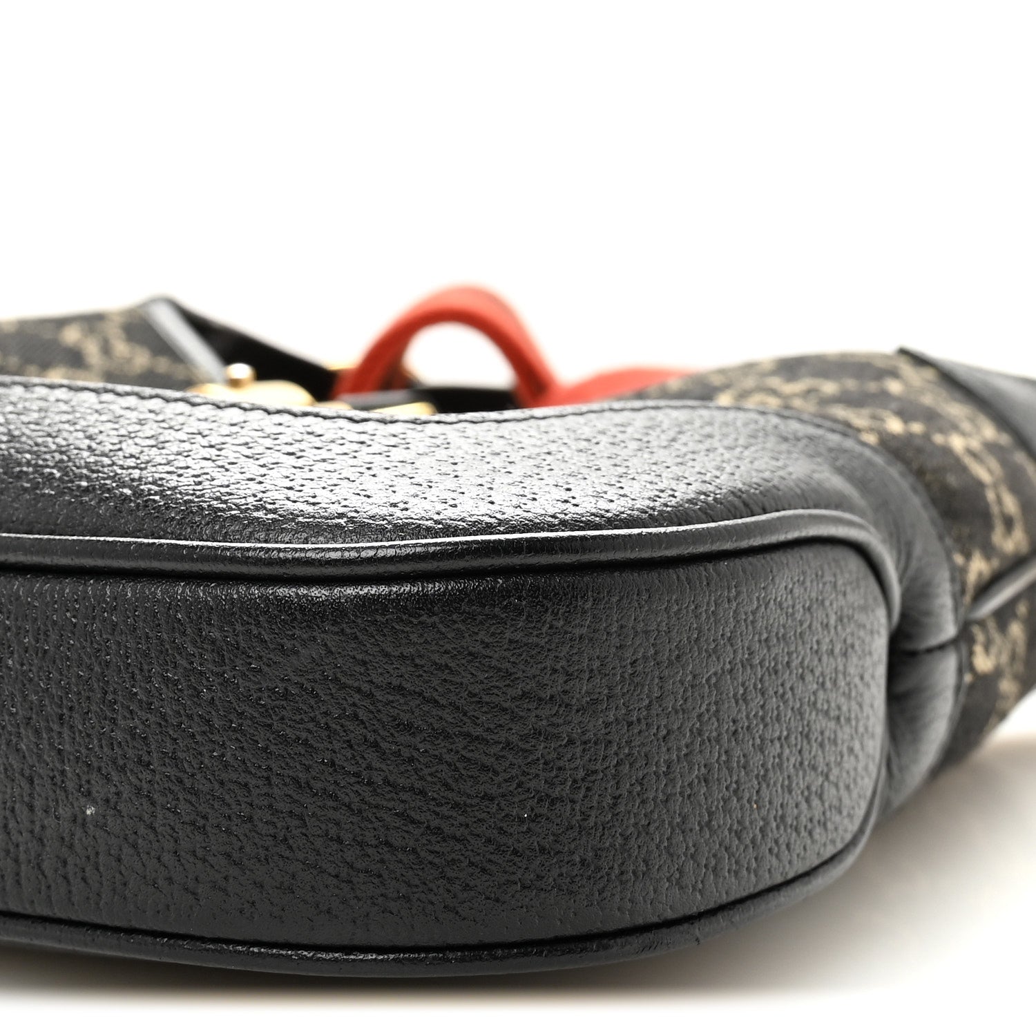 Gucci Jacquard Denim GG Monogram Small Jackie 1961 Hobo Black Ivory 10 of 10