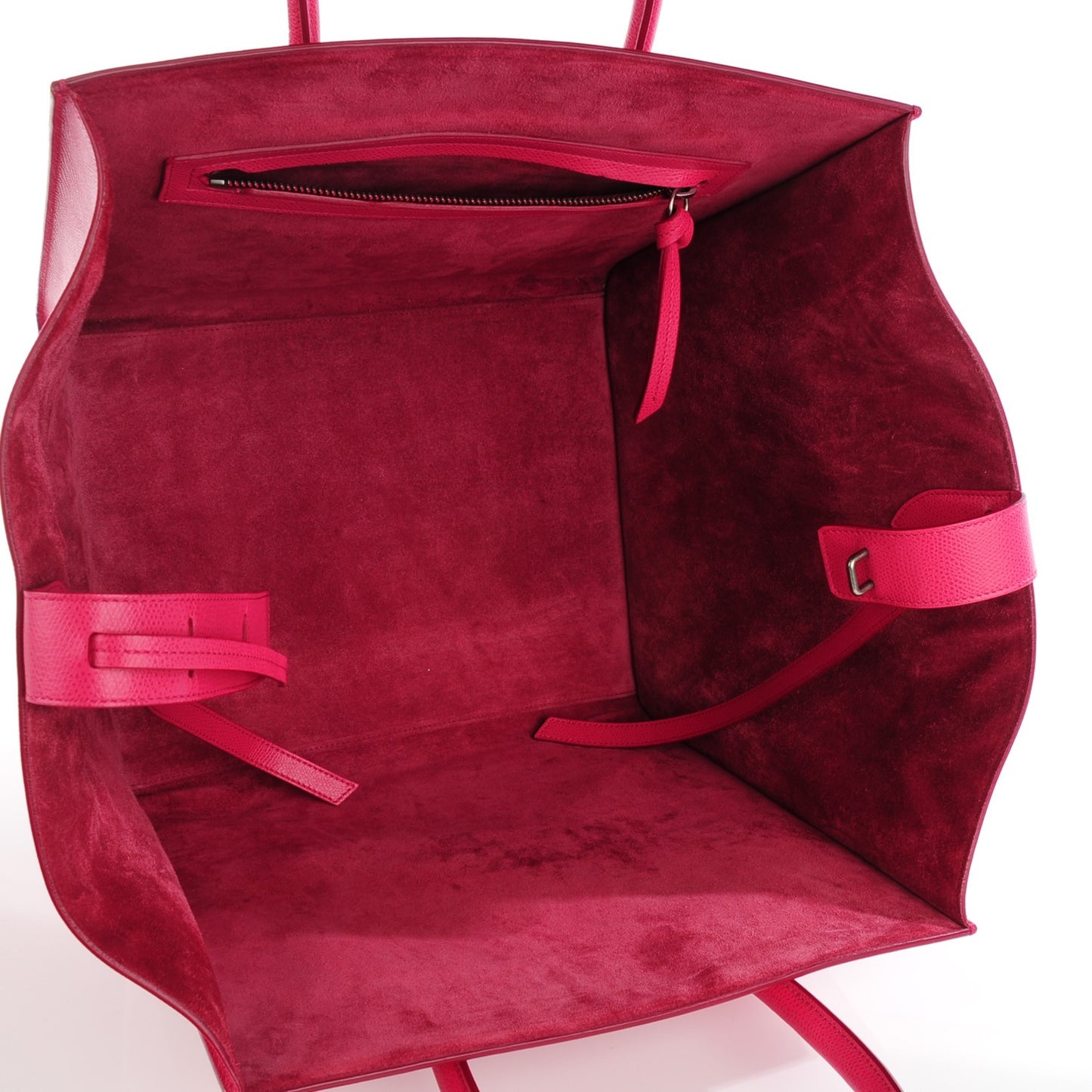 Grained Calfskin Medium Phantom Luggage Fuchsia