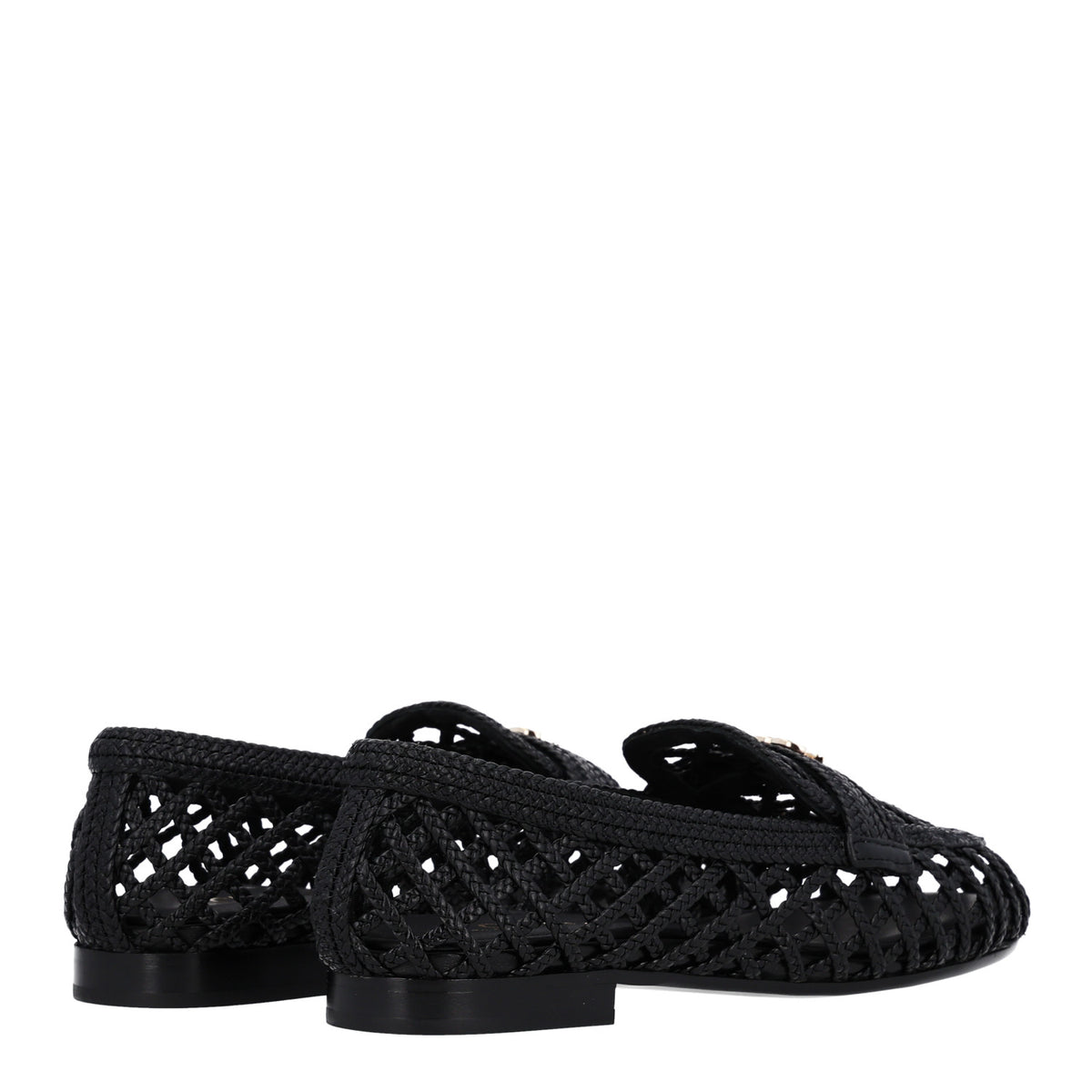 Chanel Braided Lambskin CC Mocassin Loafers 38 Black 6 of 10
