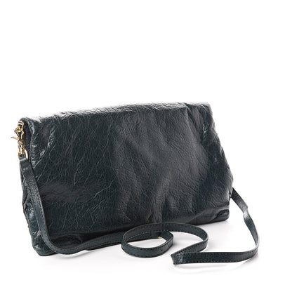 Balenciaga Agneau Giant 12 Gold Hardware Envelope Strap Clutch Vert Pinede 2 of 8