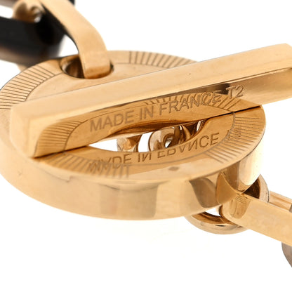 Hermes Metal Buffalo Horn Faites Vos Jeux Link Bracelet Gold Black 4 of 5