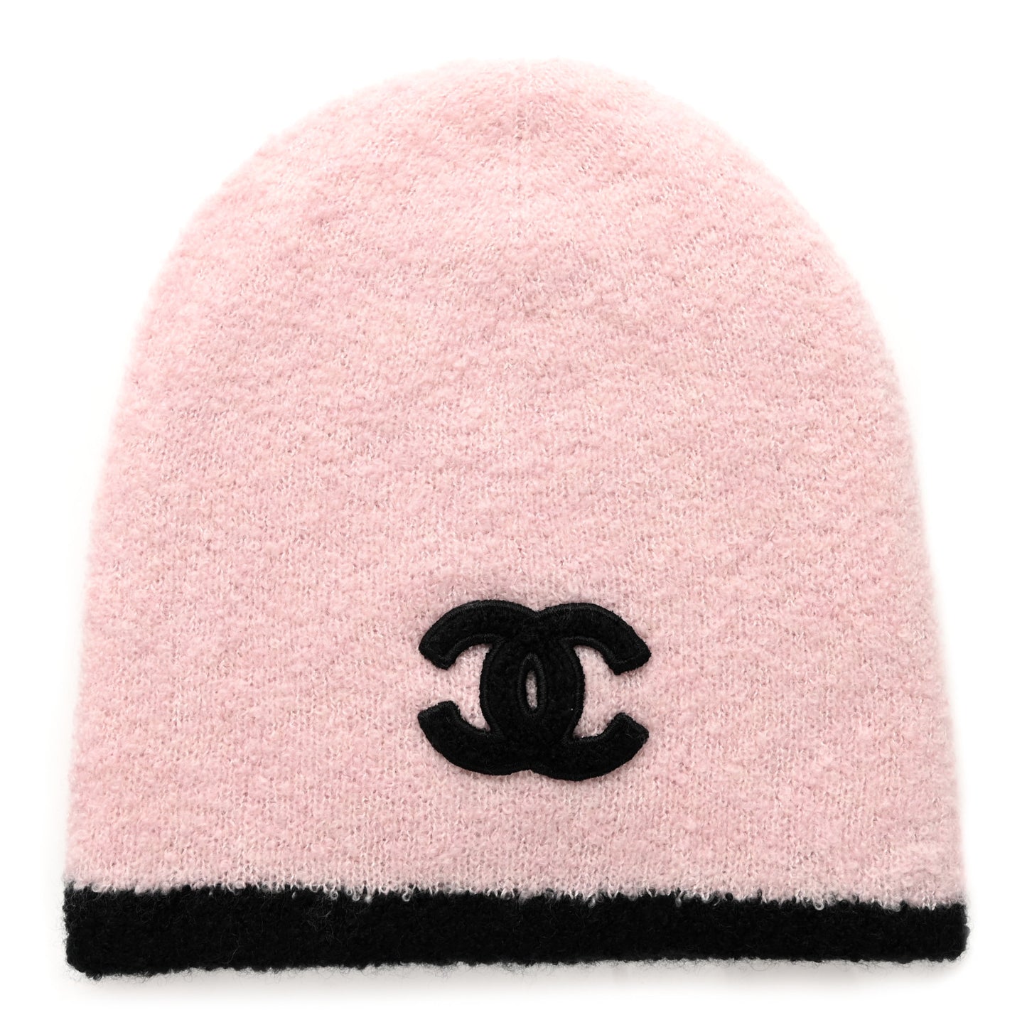 Cashmere Silk CC Beanie Hat Pink Black