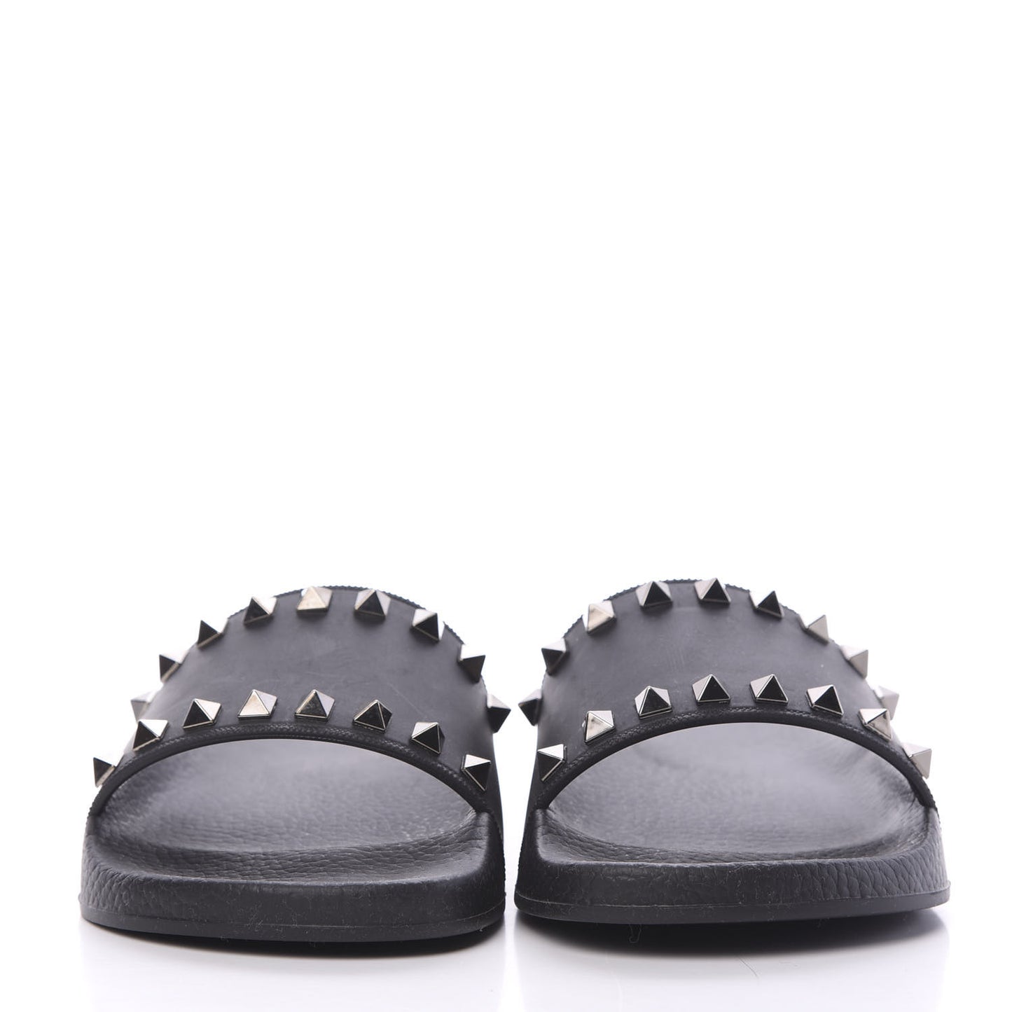 Rubber Rockstud Slide Sandals 36 Black