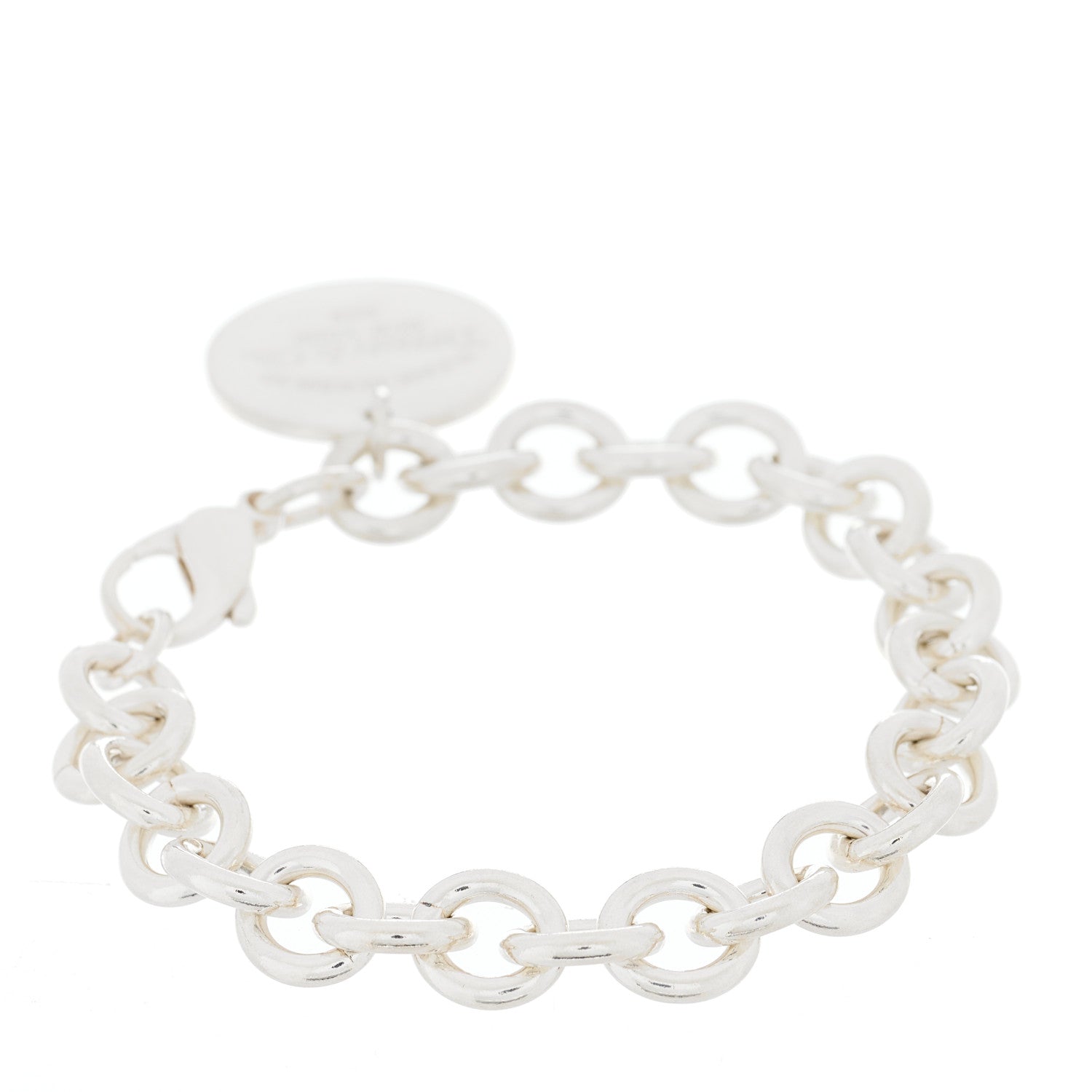 Tiffany Sterling Silver Return to Tiffany Round Tag Charm Bracelet 2 of 3