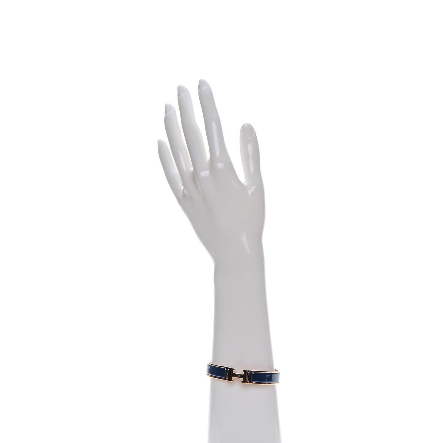 Narrow Enamel Clic Clac H Bracelet PM Bleu Biarritz