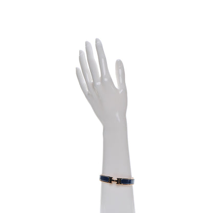 Hermes Narrow Enamel Clic Clac H Bracelet PM Bleu Biarritz 2 of 5