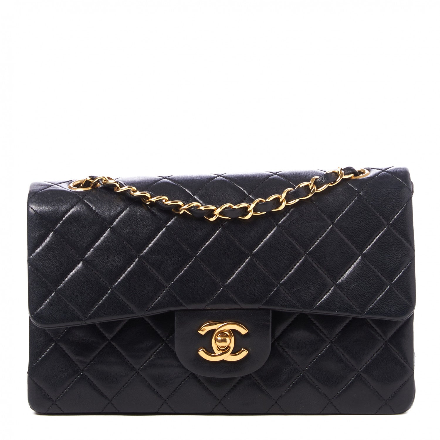 Chanel Lambskin Quilted Small Double Flap Black 1 of 9