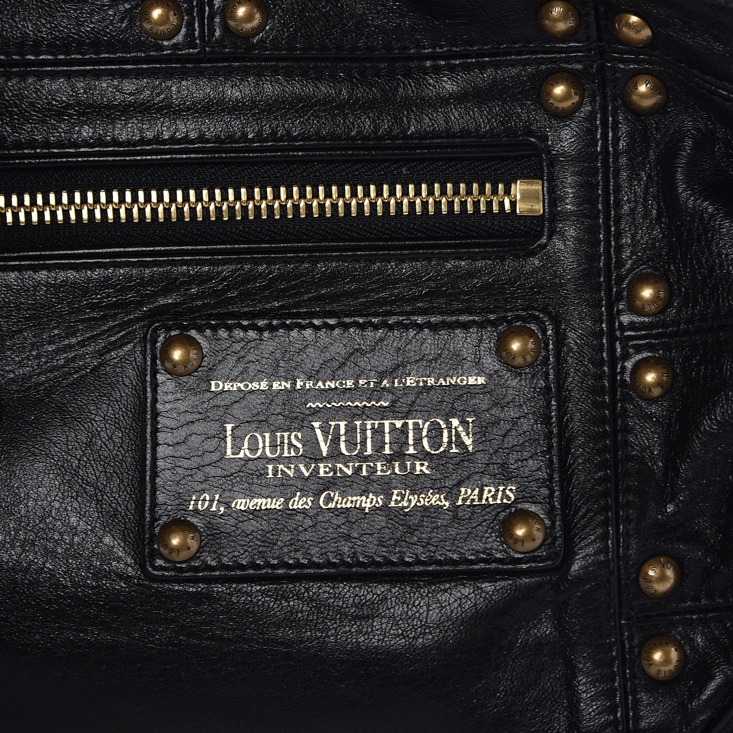 Louis Vuitton Lambskin Riveting Black 6 of 13