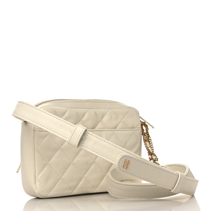 Chanel Calfskin Quilted Small Camera Case White 3 of 9