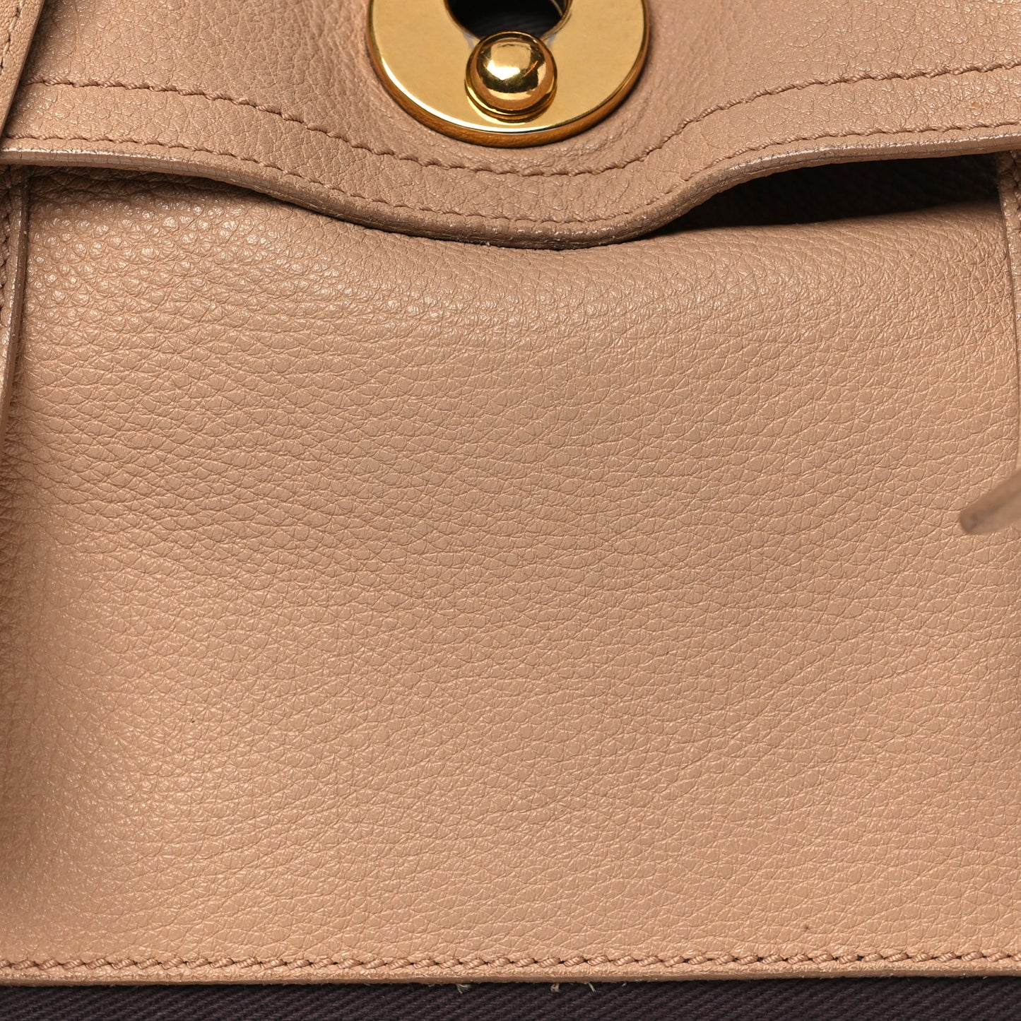 Calfskin Canvas Small Muse Two Beige