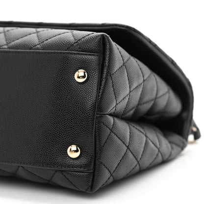 Chanel Caviar Quilted Small Coco Handle Flap Black 9 of 10