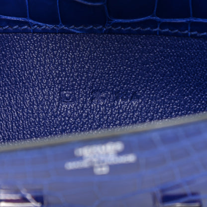 Hermes Shiny Alligator Constance Long Wallet Bleu Electric 7 of 11