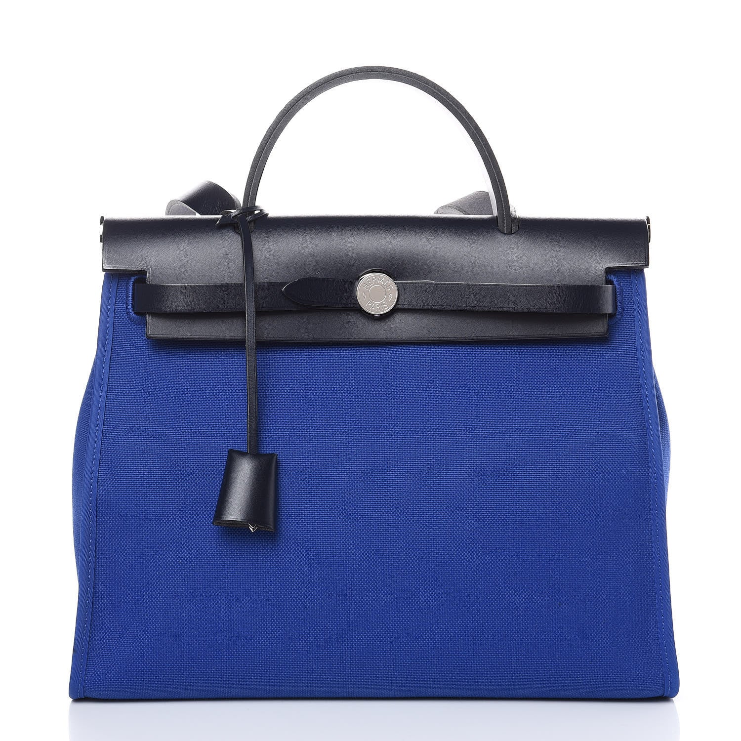 Hermes Toile Vache Hunter Herbag Zip 31 PM Bleu Electrique Bleu Indigo 3 of 11