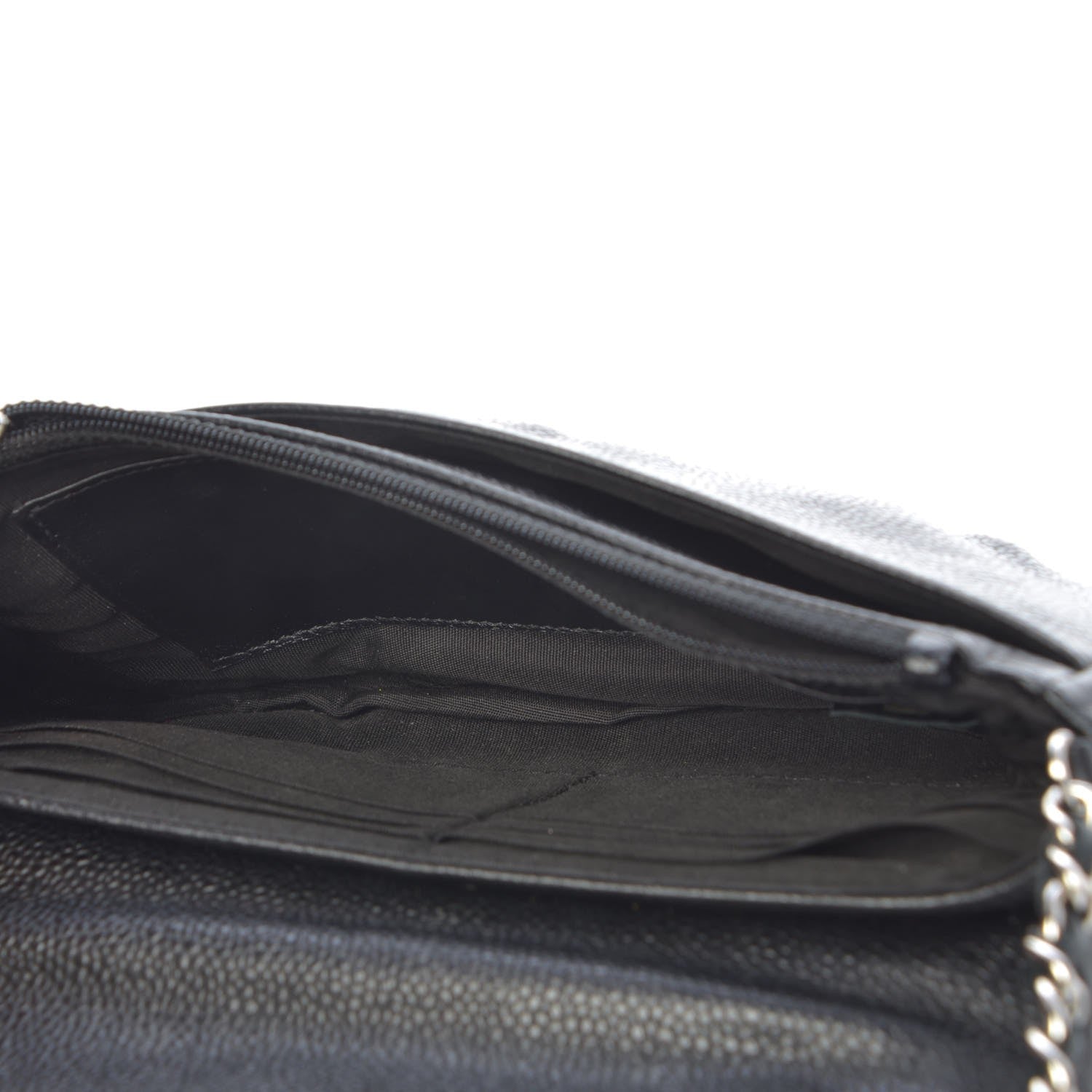 Chanel Caviar Half Moon Wallet On Chain WOC Black 9 of 10