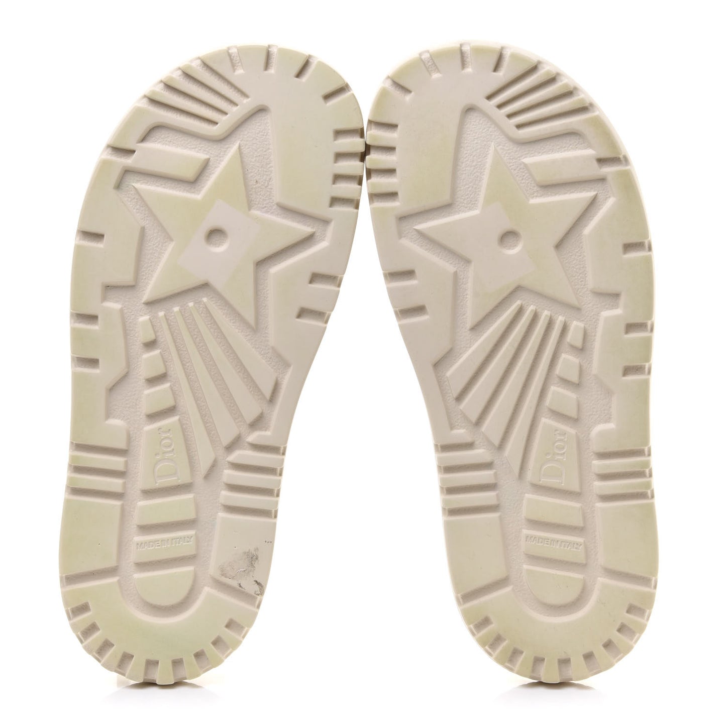 Canvas Toile de Jouy Embroidered Dway 10mm Slide Sandals 36 Off White Grey