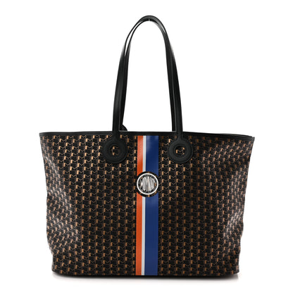 Moynat Grained Calfskin Canvas 1920 Oh! Tote Ruban GM Carbon Bronze 1 of 10