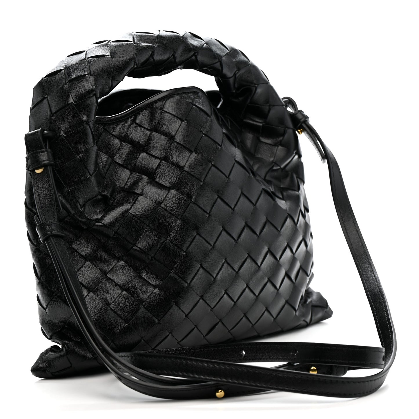 Calfskin Intrecciato Mini Hop Black