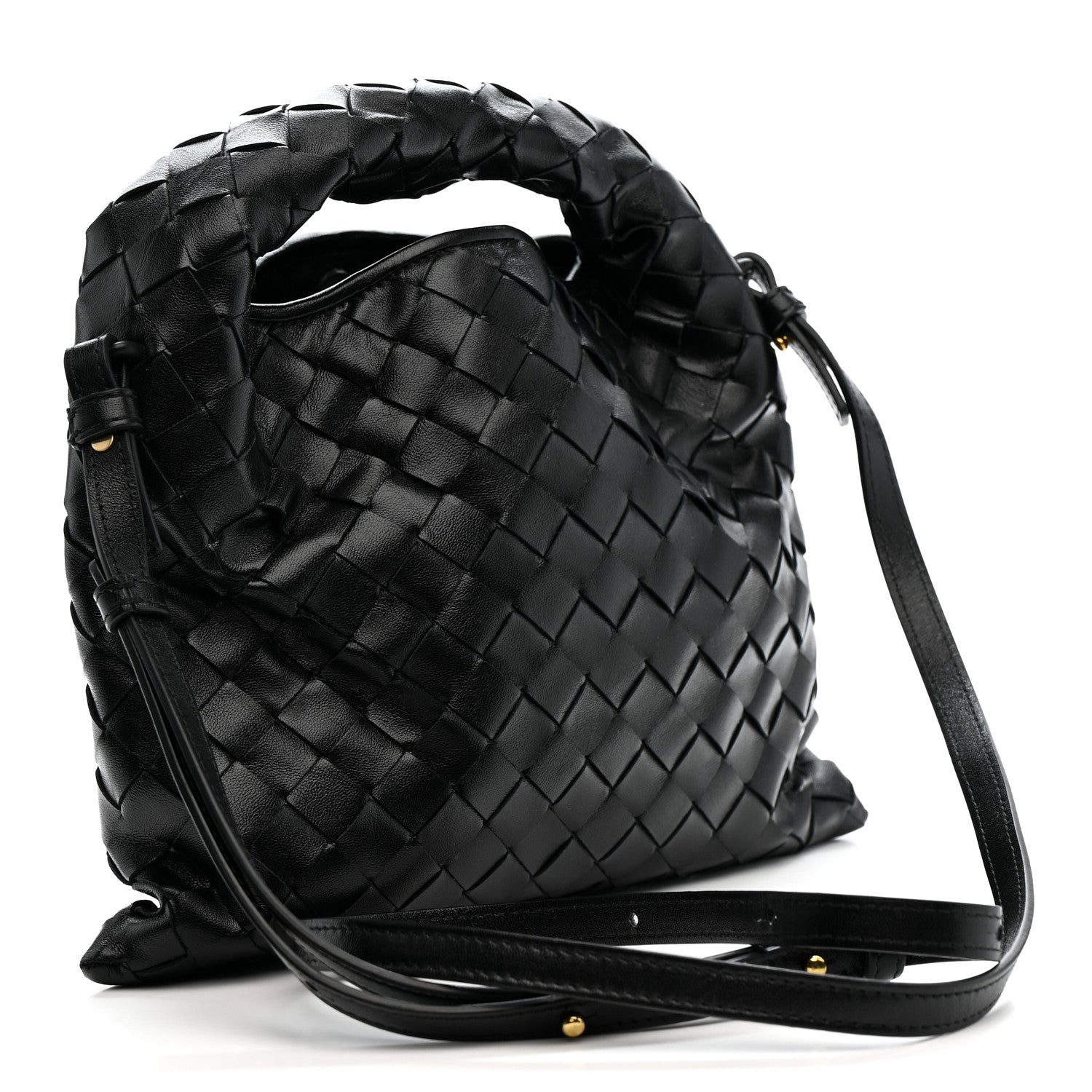 Bottega Veneta Calfskin Intrecciato Mini Hop Black 3 of 12