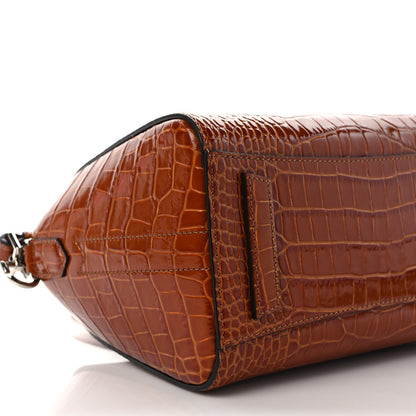 Givenchy Calfskin Crocodile Embossed Mini Antigona Tan 8 of 9