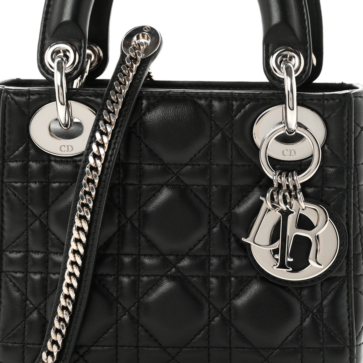 Lambskin Cannage Mini Lady Dior Black