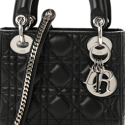 Christian Dior Lambskin Cannage Mini Lady Dior Black 8 of 10