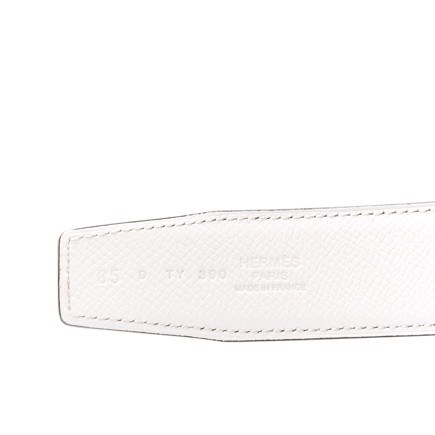 Hermes Epsom 32mm H Hippique Belt 85 Etoupe White 3 of 7