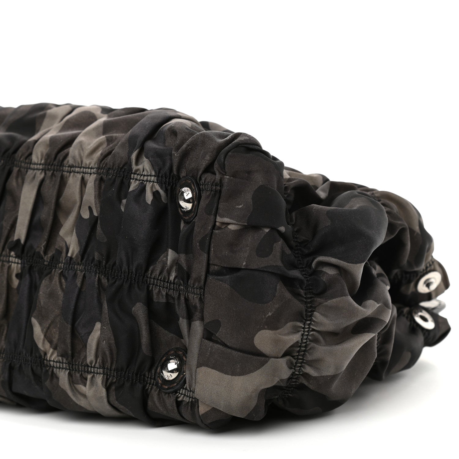 Prada Tessuto Gaufre Camouflage Frame Satchel Fumo 11 of 13