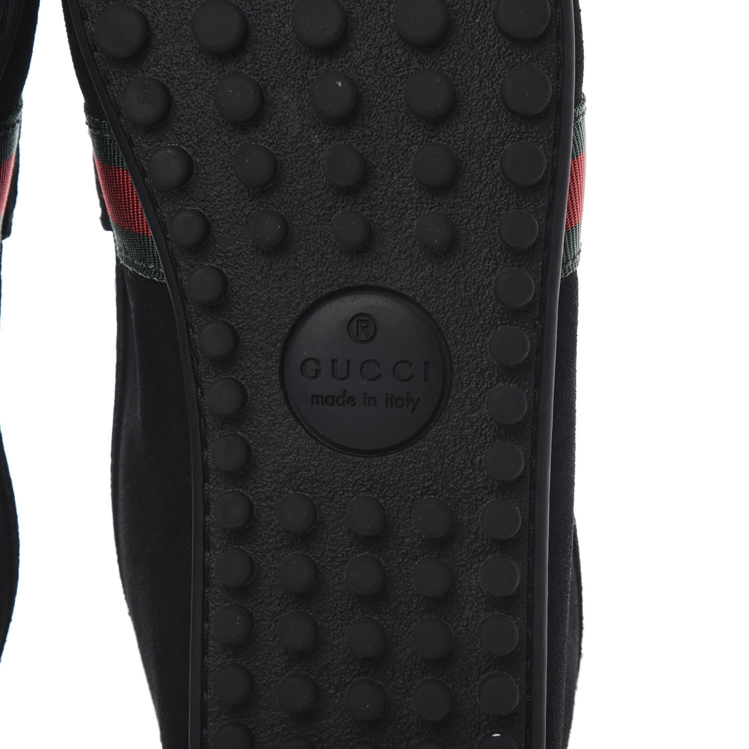 Gucci Suede Web Mens Kanye Driver Loafers 10.5 Black 6 of 8