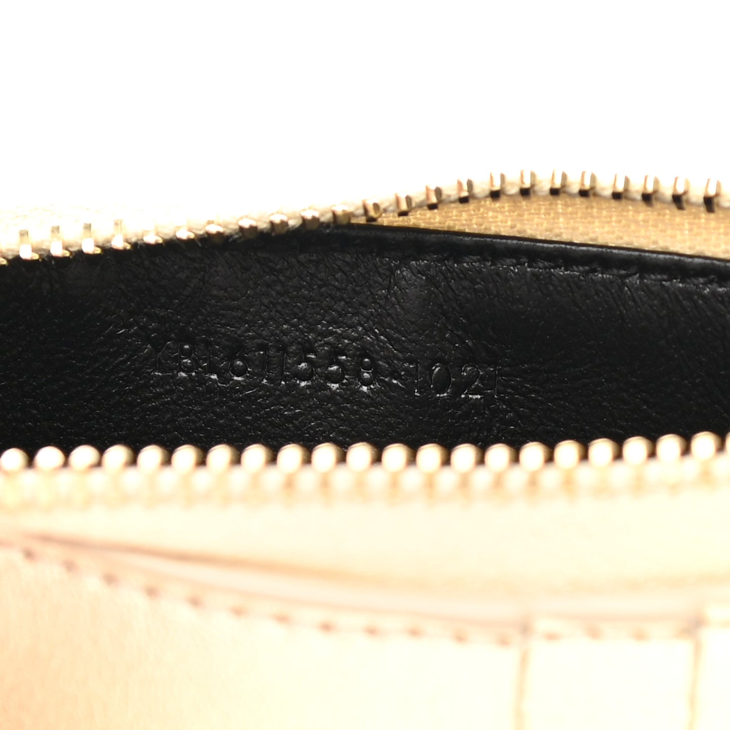 Calfskin Monogram Fragments Zippered Card Case Platino