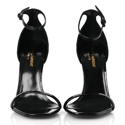 Saint Laurent Patent Calfskin Opyum 110 Sandals 39.5 Black 3 of 11