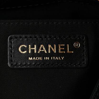 Chanel Caviar Quilted Rolled Up Bucket Drawstring Bag Black 6 of 10