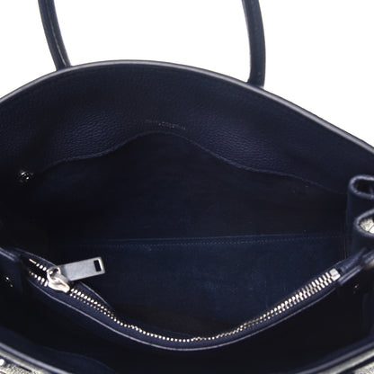 Saint Laurent Grained Calfskin Baby Supple Sac De Jour Navy 5 of 8