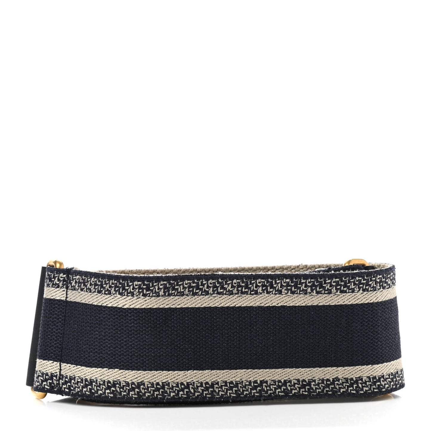 Canvas Embroidered Shoulder Strap Black White