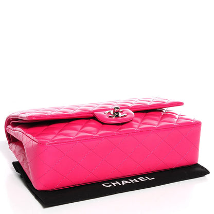 Chanel Lambskin Quilted Medium Double Flap Dark Pink 4 of 8