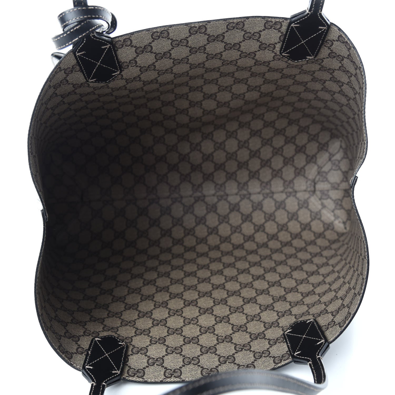 Gucci Calfskin GG Supreme Monogram Medium Reversible Tote Black 13 of 16