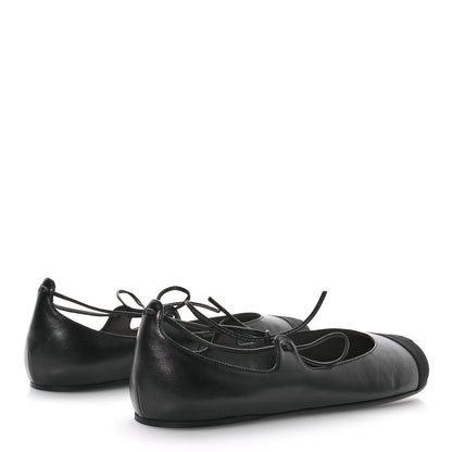 Chanel Lambskin Grosgrain Mary Jane Flats 38.5 Black 5 of 9