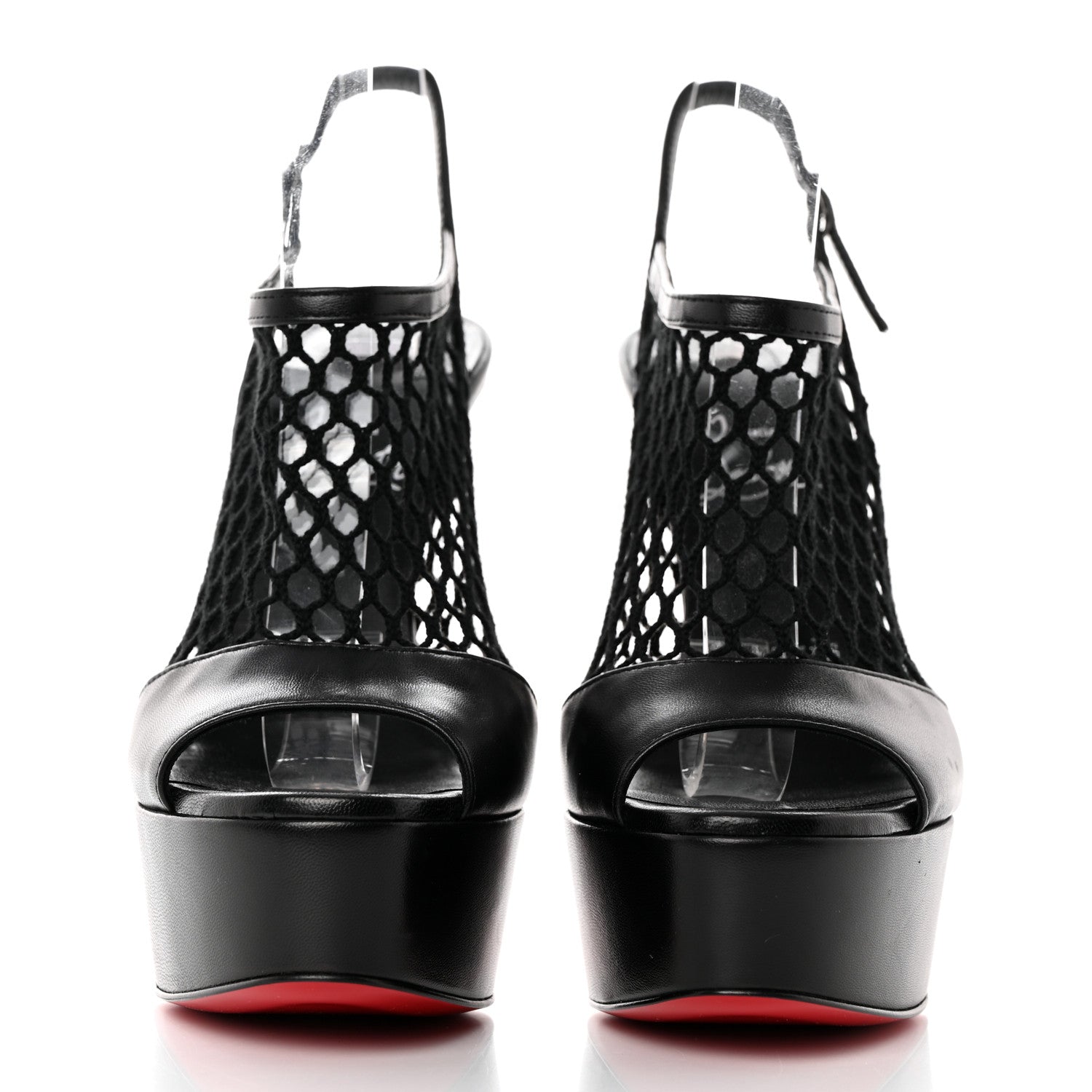 Christian Louboutin Kid Resille Plougesta Alta 150 Sandals 37 Black 2 of 7
