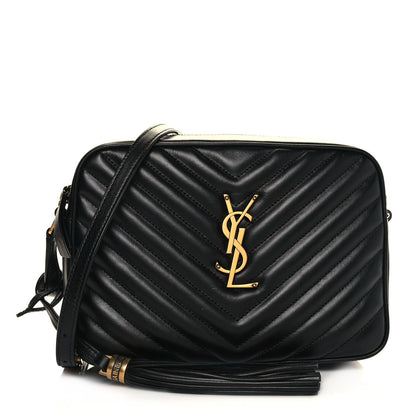 Saint Laurent Calfskin Matelasse Monogram Lou Camera Bag Black 1 of 15