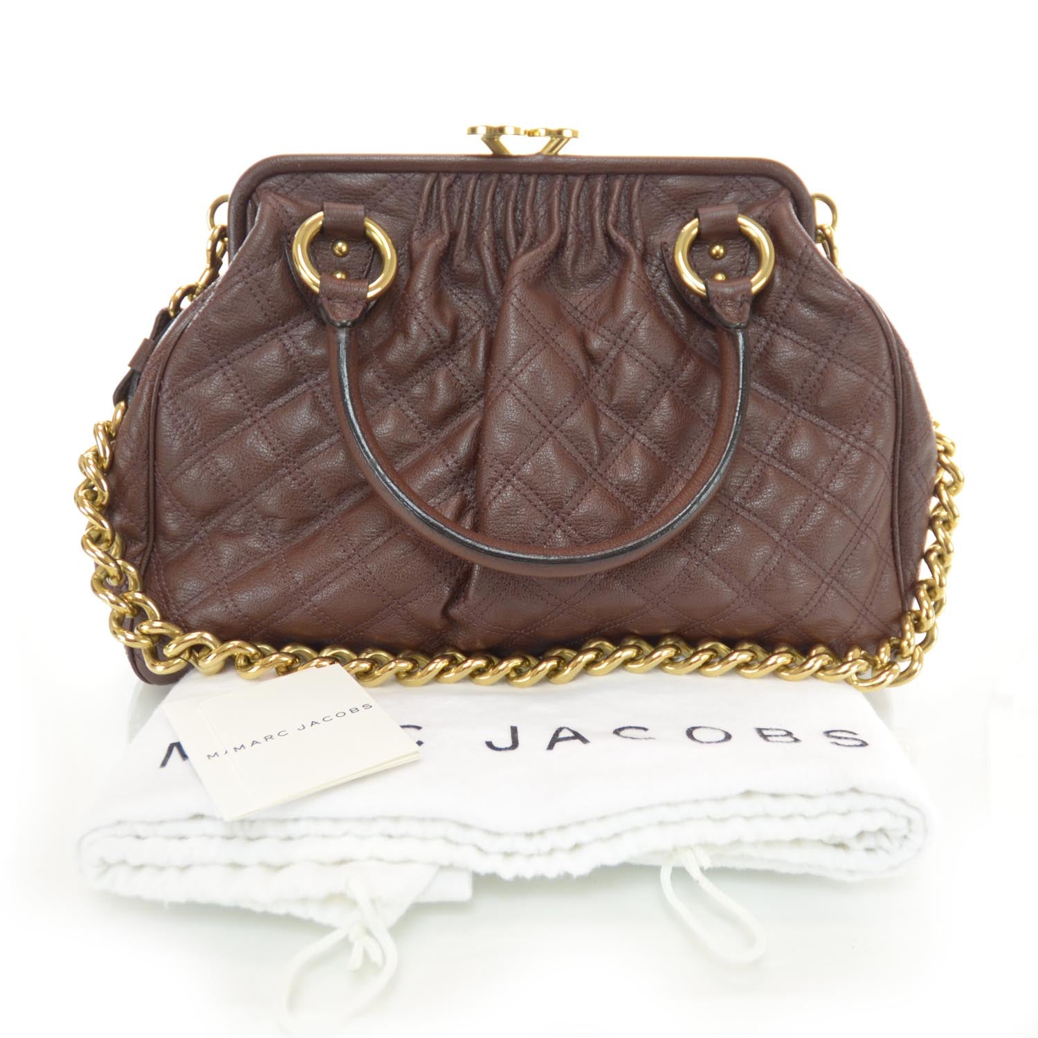 Marc Jacobs Quilted Leather Stam Cognac 3 of 7