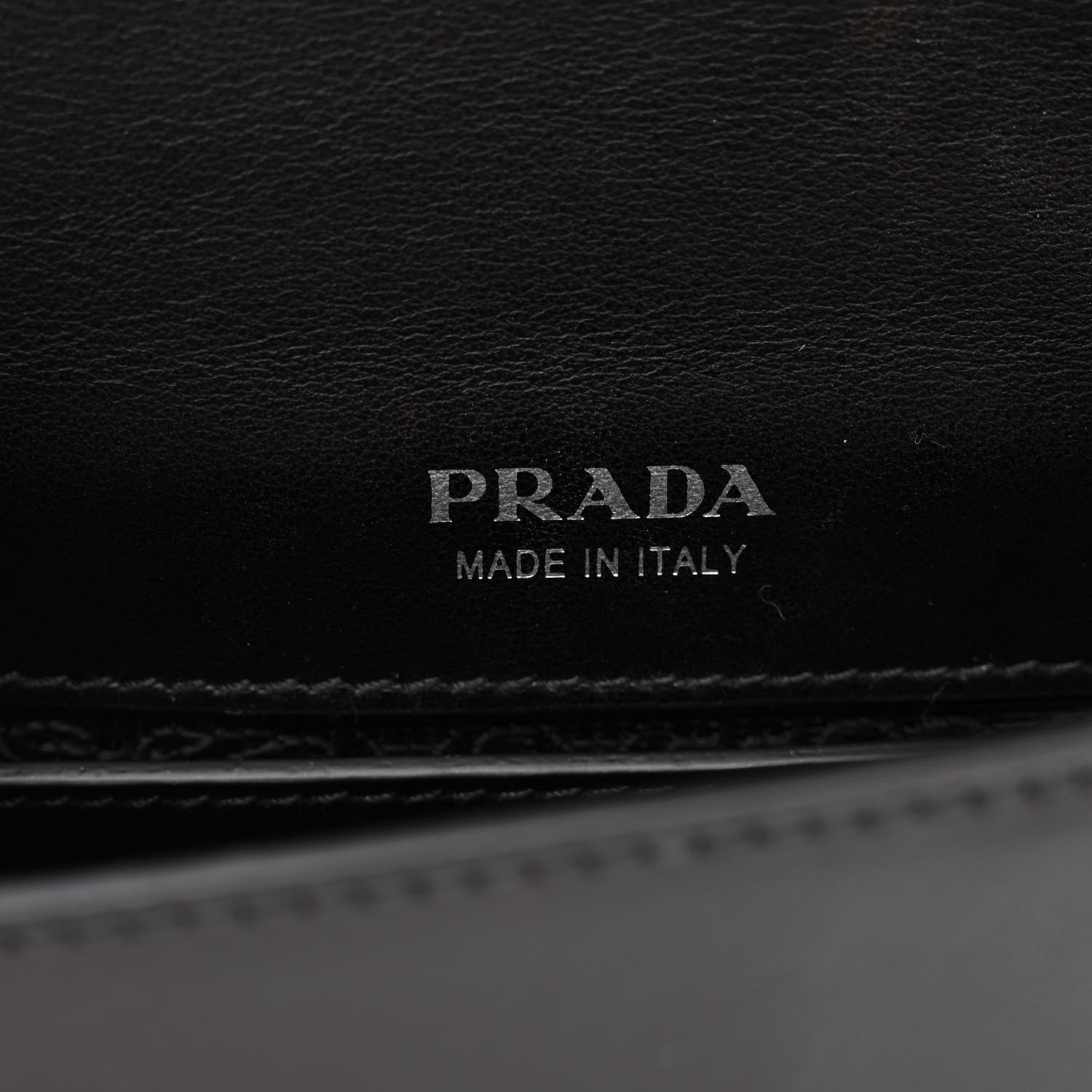 Prada Saffiano City Calf Studded Cahier Belt Bag Black 6 of 9