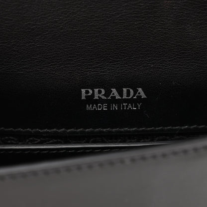 Prada Saffiano City Calf Studded Cahier Belt Bag Black 6 of 9
